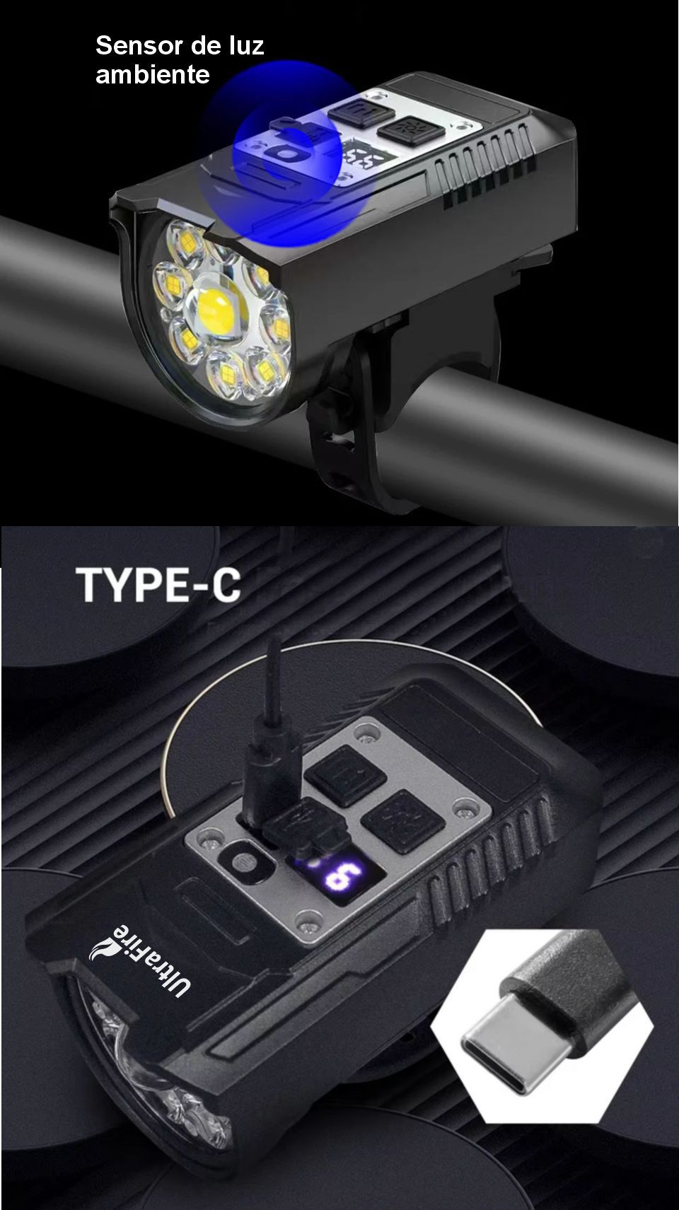 Linterna Ultrafire Bici WF9L